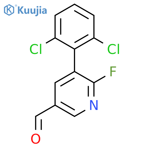 5-(2,6-Dichlorophenyl)-6-fluoronicotinaldehyde structure