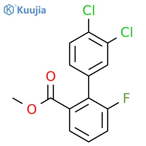 3',4'-Dichloro-6-fluoro-biphenyl-2-carboxylic acid methyl ester structure