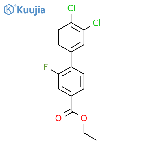 3',4'-Dichloro-2-fluoro-biphenyl-4-carboxylic acid ethyl ester structure