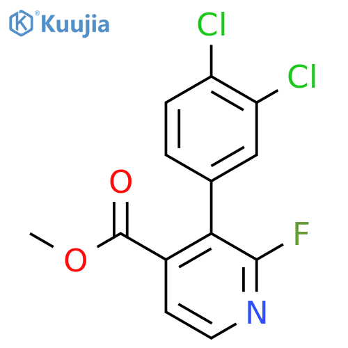 Methyl 3-(3,4-dichlorophenyl)-2-fluoroisonicotinate structure