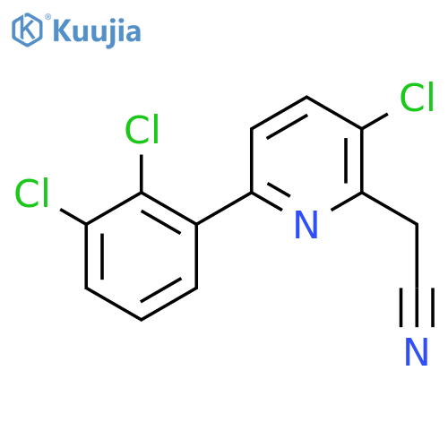 3-Chloro-6-(2,3-dichlorophenyl)pyridine-2-acetonitrile structure