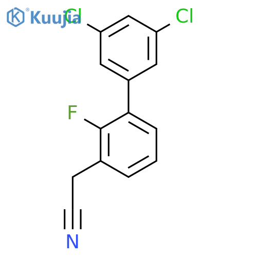 (3',5'-Dichloro-2-fluoro-biphenyl-3-yl)-acetonitrile structure