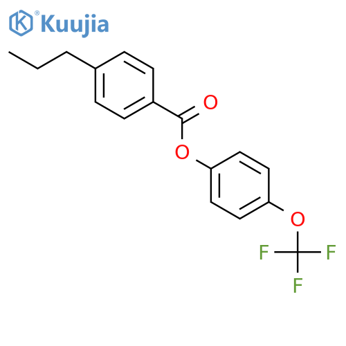 Benzoic acid, 4-propyl-, 4-(trifluoromethoxy)phenyl ester structure
