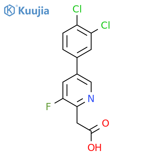 5-(3,4-Dichlorophenyl)-3-fluoropyridine-2-acetic acid structure