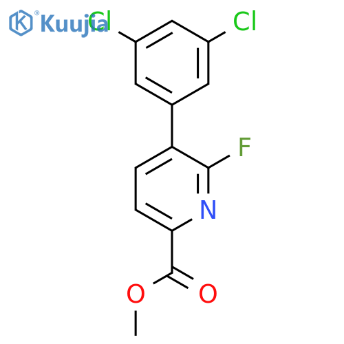Methyl 5-(3,5-dichlorophenyl)-6-fluoropicolinate structure