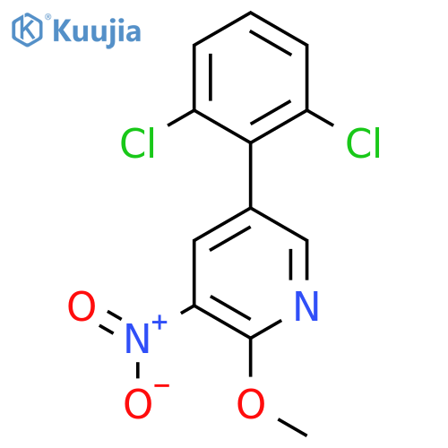 5-(2,6-Dichlorophenyl)-2-methoxy-3-nitropyridine structure
