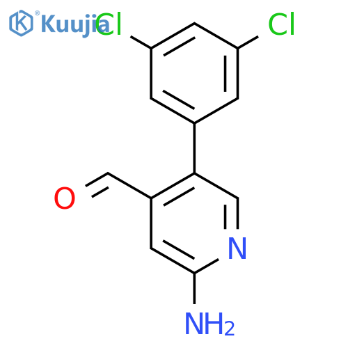 2-Amino-5-(3,5-dichlorophenyl)isonicotinaldehyde structure
