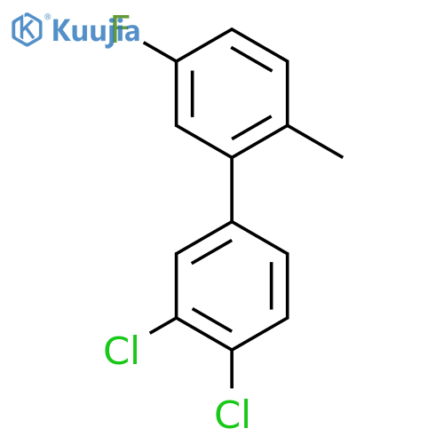 3,4-Dichloro-5'-fluoro-2'-methyl-biphenyl structure