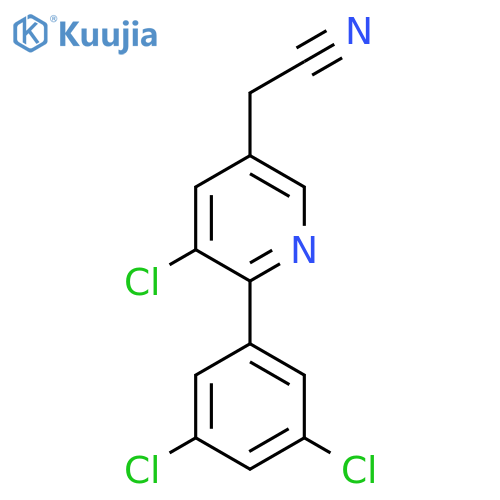 3-Chloro-2-(3,5-dichlorophenyl)pyridine-5-acetonitrile structure