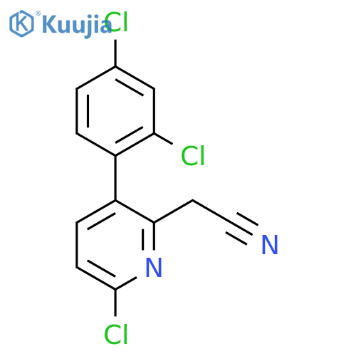 6-Chloro-3-(2,4-dichlorophenyl)pyridine-2-acetonitrile structure