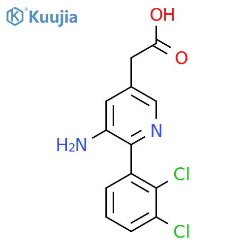 3-Amino-2-(2,3-dichlorophenyl)pyridine-5-acetic acid structure