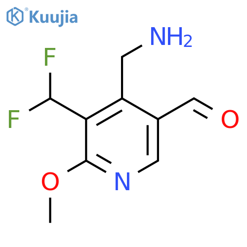 4-(Aminomethyl)-3-(difluoromethyl)-2-methoxypyridine-5-carboxaldehyde structure