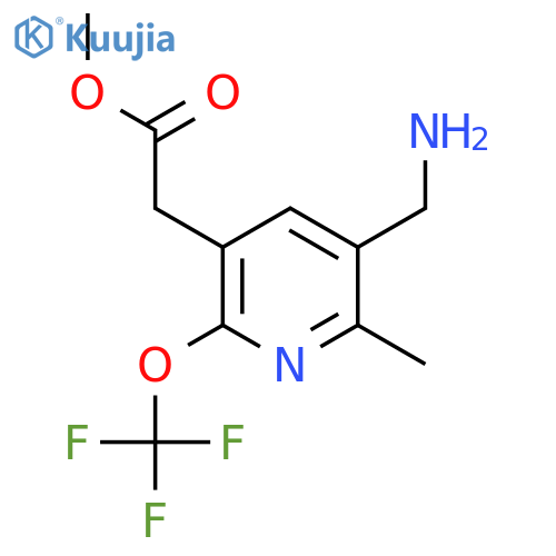 Methyl 3-(aminomethyl)-2-methyl-6-(trifluoromethoxy)pyridine-5-acetate structure