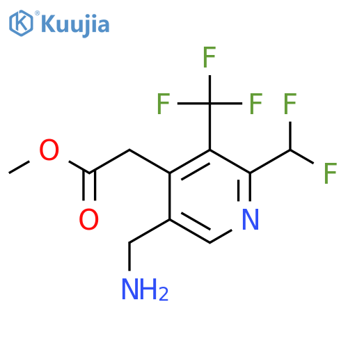 Methyl 5-(aminomethyl)-2-(difluoromethyl)-3-(trifluoromethyl)pyridine-4-acetate structure