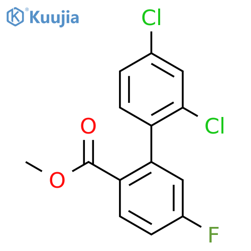 2',4'-Dichloro-5-fluoro-biphenyl-2-carboxylic acid methyl ester structure