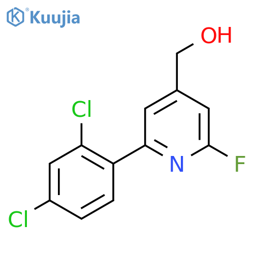 2-(2,4-Dichlorophenyl)-6-fluoropyridine-4-methanol structure