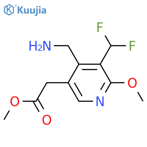 Methyl 4-(aminomethyl)-3-(difluoromethyl)-2-methoxypyridine-5-acetate structure