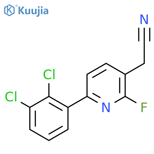 6-(2,3-Dichlorophenyl)-2-fluoropyridine-3-acetonitrile structure
