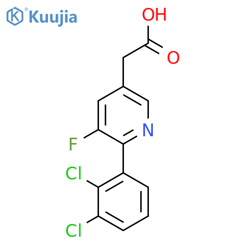 2-(2,3-Dichlorophenyl)-3-fluoropyridine-5-acetic acid structure