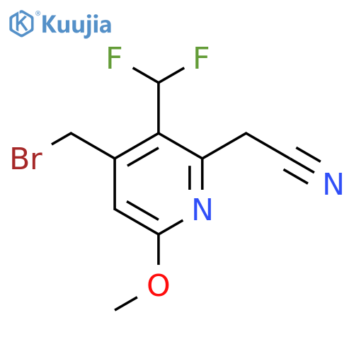 4-(Bromomethyl)-3-(difluoromethyl)-6-methoxypyridine-2-acetonitrile structure