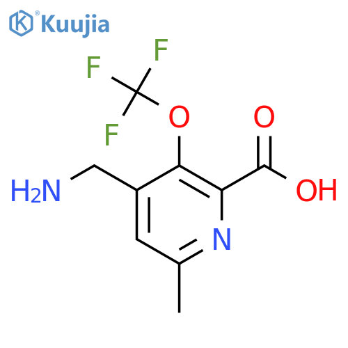 4-(Aminomethyl)-6-methyl-3-(trifluoromethoxy)pyridine-2-carboxylic acid structure