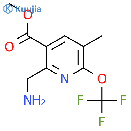 Methyl 2-(aminomethyl)-5-methyl-6-(trifluoromethoxy)pyridine-3-carboxylate structure