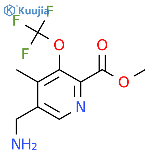 Methyl 5-(aminomethyl)-4-methyl-3-(trifluoromethoxy)pyridine-2-carboxylate structure
