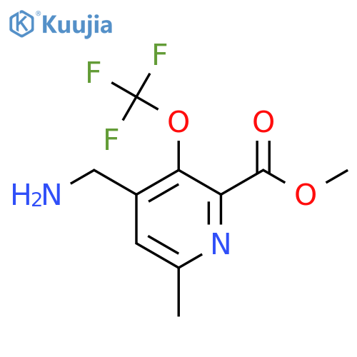 Methyl 4-(aminomethyl)-6-methyl-3-(trifluoromethoxy)pyridine-2-carboxylate structure