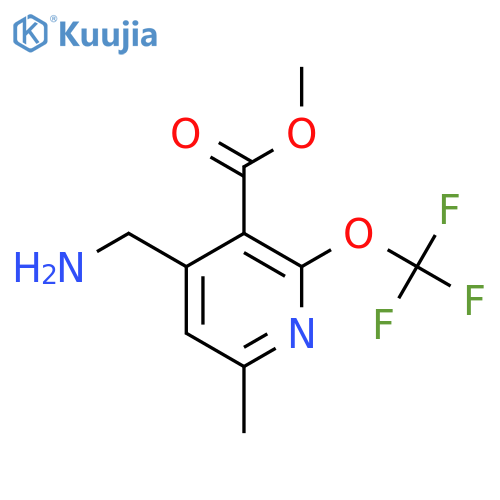 Methyl 4-(aminomethyl)-6-methyl-2-(trifluoromethoxy)pyridine-3-carboxylate structure