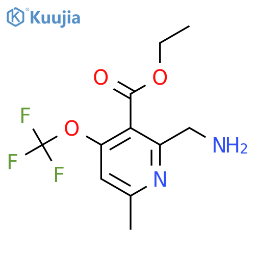 Ethyl 2-(aminomethyl)-6-methyl-4-(trifluoromethoxy)pyridine-3-carboxylate structure