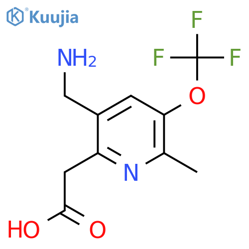5-(Aminomethyl)-2-methyl-3-(trifluoromethoxy)pyridine-6-acetic acid structure