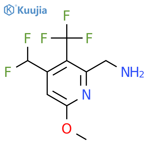 2-(Aminomethyl)-4-(difluoromethyl)-6-methoxy-3-(trifluoromethyl)pyridine structure