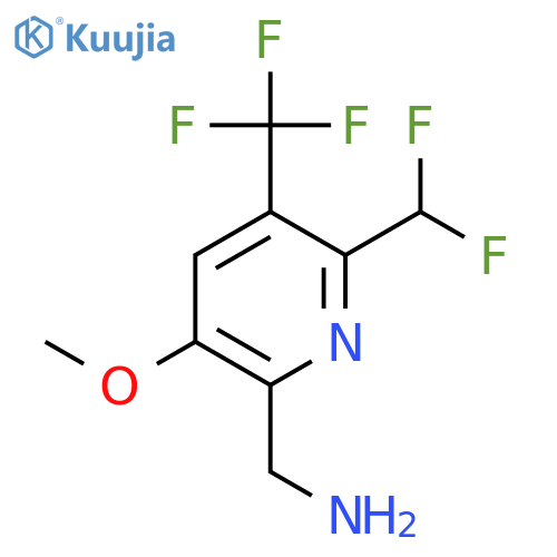 2-(Aminomethyl)-6-(difluoromethyl)-3-methoxy-5-(trifluoromethyl)pyridine structure