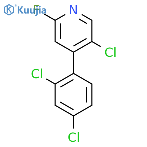 5-Chloro-4-(2,4-dichlorophenyl)-2-fluoropyridine structure