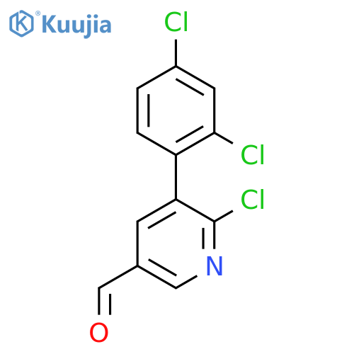 6-Chloro-5-(2,4-dichlorophenyl)nicotinaldehyde structure