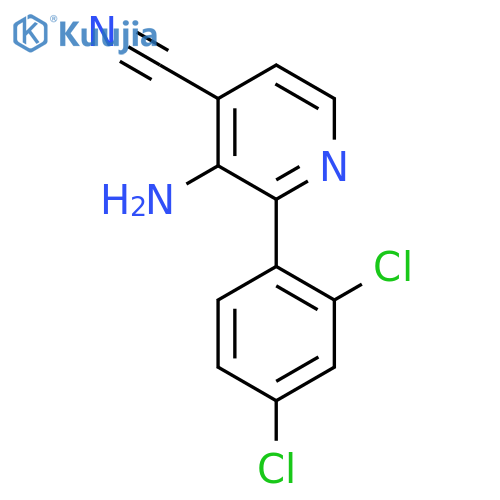 3-Amino-2-(2,4-dichlorophenyl)isonicotinonitrile structure