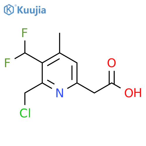 2-(Chloromethyl)-3-(difluoromethyl)-4-methylpyridine-6-acetic acid structure