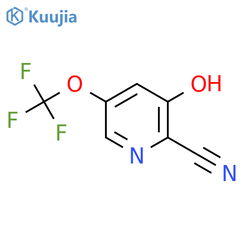 2-Cyano-3-hydroxy-5-(trifluoromethoxy)pyridine structure