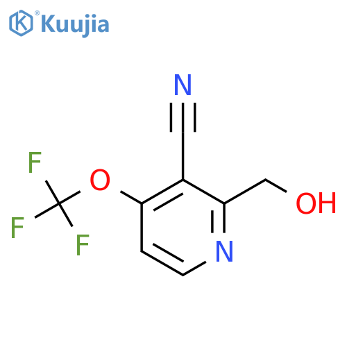 3-Cyano-4-(trifluoromethoxy)pyridine-2-methanol structure