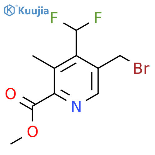 Methyl 5-(bromomethyl)-4-(difluoromethyl)-3-methylpyridine-2-carboxylate structure
