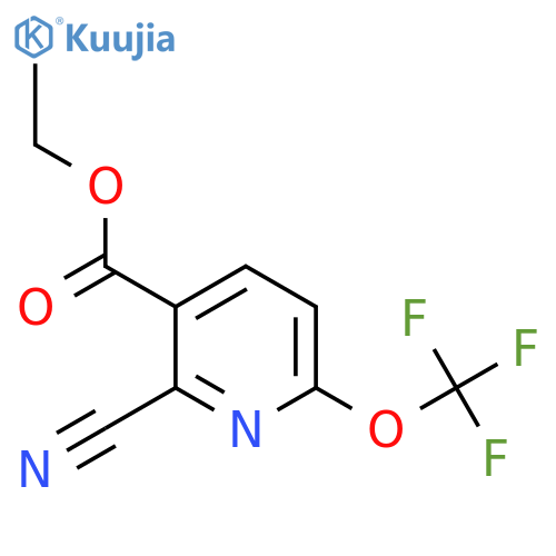Ethyl 2-cyano-6-(trifluoromethoxy)pyridine-3-carboxylate structure