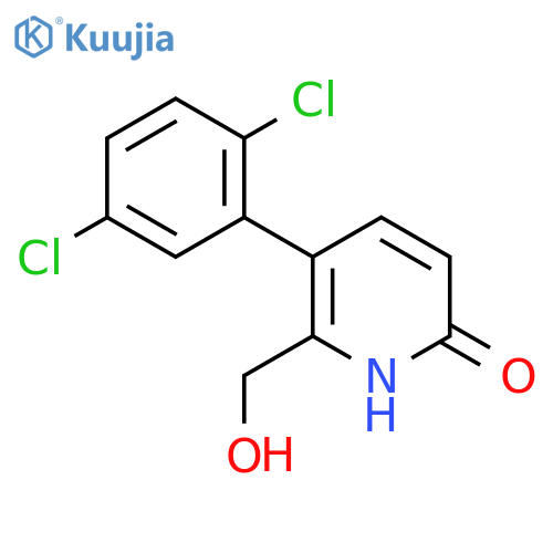 3-(2,5-Dichlorophenyl)-6-hydroxypyridine-2-methanol structure