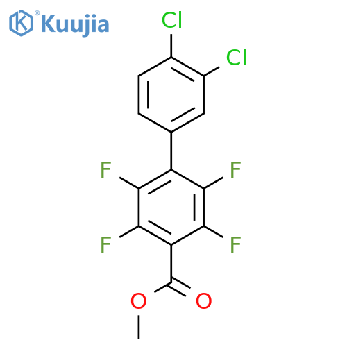 3',4'-Dichloro-2,3,5,6-tetrafluoro-biphenyl-4-carboxylic acid methyl ester structure