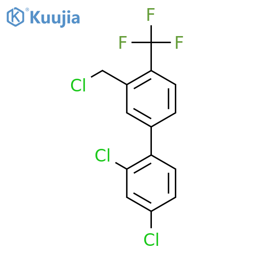 3'-Chloromethyl-2,4-dichloro-4'-trifluoromethyl-biphenyl structure