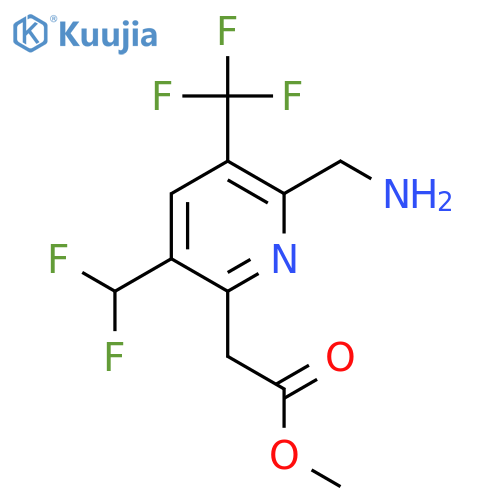 Methyl 2-(aminomethyl)-5-(difluoromethyl)-3-(trifluoromethyl)pyridine-6-acetate structure