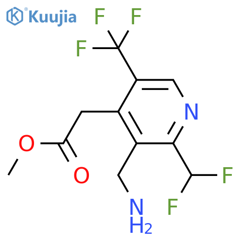 Methyl 3-(aminomethyl)-2-(difluoromethyl)-5-(trifluoromethyl)pyridine-4-acetate structure