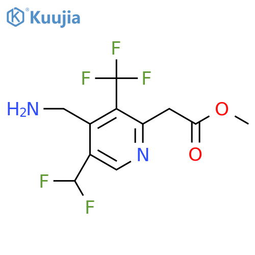 Methyl 4-(aminomethyl)-5-(difluoromethyl)-3-(trifluoromethyl)pyridine-2-acetate structure