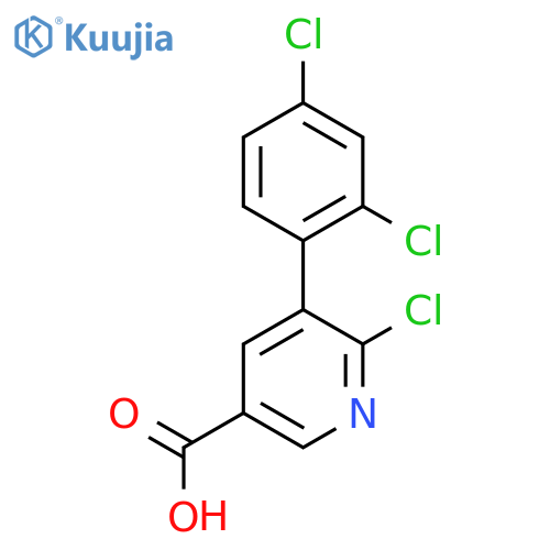 6-Chloro-5-(2,4-dichlorophenyl)nicotinic acid structure
