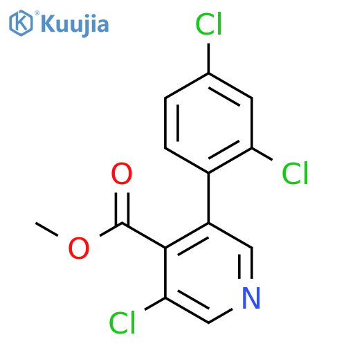Methyl 3-chloro-5-(2,4-dichlorophenyl)isonicotinate structure
