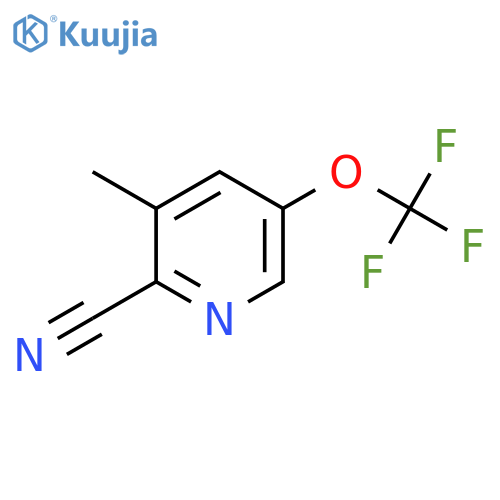 2-Cyano-3-methyl-5-(trifluoromethoxy)pyridine structure